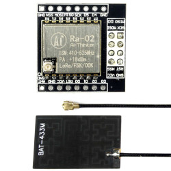 Moduł radiowy RA-02 na PCB AI-Thinker LoRa SX1278 433MHz IPEX 3.3V + antena
