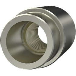 Rivet nut, M2.5, H 3.5 mm, inner Ø 2.7 mm, outer Ø 5 mm, brass, nickel-plated, 002.72.043