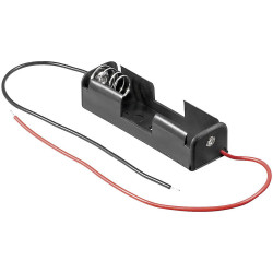 Goobay 11460 Battery Tray 1x AA with 150mm Cables 57.5x16x13.5mm