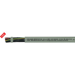 Helukabel 13501 MEGAFLEX&#xAE; 500-C Control lead 3x0.50mm&#xB2; Grey per metre