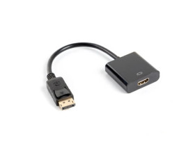 Adapter DisplayPort M - HDMI F czarny 10cm AD-0009-BK