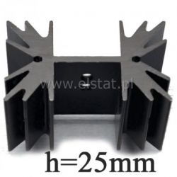 Radiator 25 x 41 x 24,8mm czerniony TO220