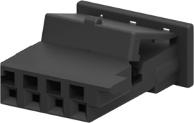 Socket, unequipped, 4 pole, straight, 1 row, black, 1-1355397-3