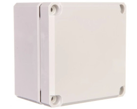 Obudowa Cubo D 80x82x56mm IP67 boki gładkie pokrywa szara PC DPCP080806G
