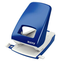Leitz 51380035 NeXXt Heavy Duty 2-Hole Metal Punch, Blue, 40 Sheet Capacity