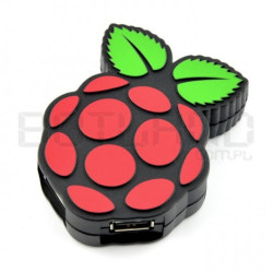 PiHUB USB 2.0 aktywny hub 4-porty z zasilaczem 5V/3A dla Raspberry Pi