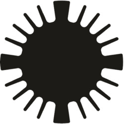 Radiator 60 (Dia.) x 20mm 2.4K/W Uniwersalna Okrągła Aluminiowa