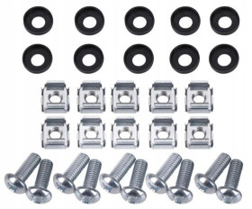 Nakrętki koszyczkowe śruby montażowe komplet 10 SZT SREBRNE 4/EB/521-2-51112/10