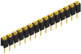 Socket header, 15 pole, pitch 2.54 mm, straight, 10039726