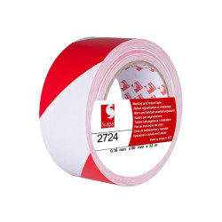 Taśma ostrzegawcza 50mm/33m biało-czerwona 2724 SCAPA