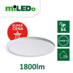 Plafoniera LED AZPO LED 18,5W-NW-O-W IP54 okrągła 1800lm 4000K barwa neutralna biały 31502