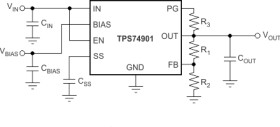 3-A, low-VIN (0.8-V) adjustable ultra-low-dropout voltage regulator with power good and enable