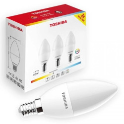 Żarówka LED E14 C37 4.7W = 40W 470lm Neutralna 4000K 220 Mleczna TOSHIBA