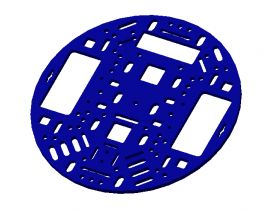 Podwozie do robota 128mm - zgodne z RRC04A - niebieskie