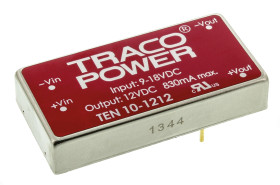 Przetwornica DC-DC, 10W, Uwe 9 → 18 V DC, Uwy 12V dc, Iwy 830mA, TRACOPOWER