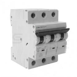 Wyłącznik nadprądowy S bezpiecznik 3-fazowy C63 (C 63A) 3-biegunowy 3P (400V AC) 3-modułowy 10kA VDE Doktorvolt