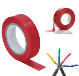 Taśma Izolacyjna Elektroinstalacyjna Mocna Izolacja Czerwona 19 mm 20 m