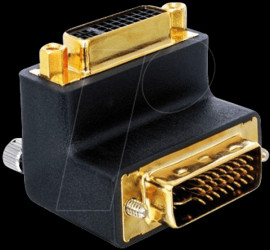 65173 DVI 29-pin plug-socket right-angled adapter