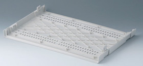 Enclosure shell, ABS, (W x H x D) 367 x 27 x 250 mm, 63 HP, gray white, A0116170