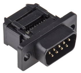 Złącze D-Sub 9-pinowe Męski Kąt Proste Montaż na kablu raster 2.54mm Złoto na niklu