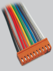 Connection cable, 250 mm, socket header straight to open end, 0.081 mm², AWG 28-22, 072504/O