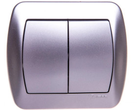 Simon Akord Łącznik schodowy podwójny aluminium metalizowane AW6/2/26