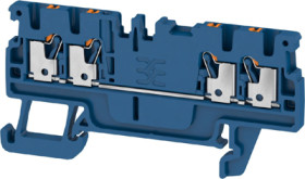 Through terminal block, push-in connection, 1.5 mm², 17.5 A, 6 kV, dark blue, 2534470000