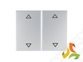 BERKER K.5 Klawisz podwójny z nadrukiem "STRZAŁKI" do wyłącznika 2-klawiszowego aluminium 14357203 HAGER
