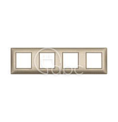 Ramka ozdobna Plana, 2+2+2+2M, Metalized Bronze Technopolimer, 14669.26