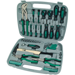 Brüder Mannesmann M29057 57-Piece Toolbox with Durable Tools Included