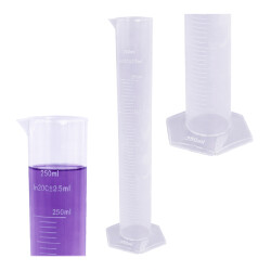 Menzurka Plastikowa - Cylinder Miarowy - 250 ml - Z Stopką Podziałką