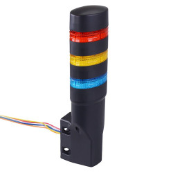 LD6A-3WQB-RYS Red/Yellow/Blue Stack Light LED Tower Wall Mount 24VAC/DC IDEC