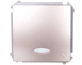 Simon Basic Przycisk /dzwonek/ z podświetleniem, szybkozłącza, satynowy BMD1L.01/29