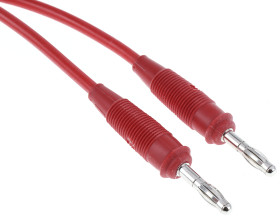 Przewód pomiarowy 973388301, Silikon, 10A, 60V dc, kolor: Czerwony, dł. 1m, -100→ +300 °C., Hirschmann Test &