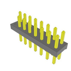 Wtyk PCB 16-pinowe raster: 2mm 2-rzędowe Samtec Przewlekany