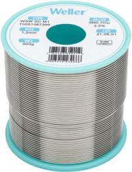 Solder, lead-free, SC (Sn0.7Cu3.5%), Ø 1.2 mm, 500 g, WSW SC M1 1,2MM 500G