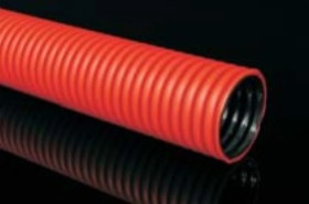 Rura osłonowa karbowana z podwójnym płaszczem KOPOFLEX KF UVFA 450N 160/136mm czerwona /50m/