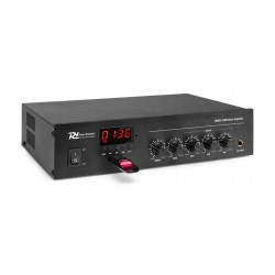Wzmacniacz radiowęzłowy PA - miksyjący PDM25 100V 25W USB MP3 BT FM