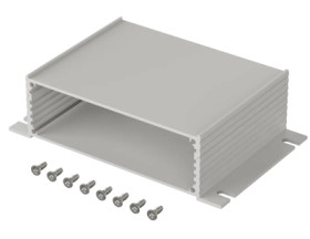 Aluminum enclosure kit, (L x W x H) 105 x 80 x 36 mm, natural, IP40, 97216080.HMT1