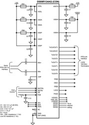 5-MHz to 43-MHz 18-bit color FPD-Link II to FPD-Link converter