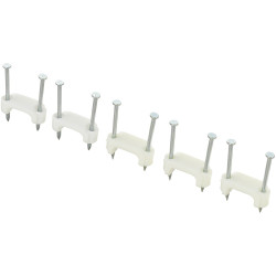 TruComponents 41161 Cable clips Ø12.50mm 2-lug Wh 100pcs