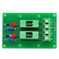 ELECTRONICS-SALON 100~250VAC 2 Channel Fuse Board, with Fuse Fail Indication.