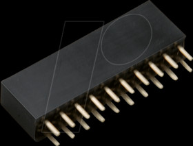 10120816 socket connector, 2x25-pin, gold-plated