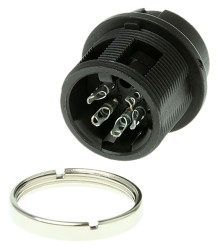 Złącze wielostykowe przemysłowe 5-pinowe M16, panelowe Gniazdo Amphenol Industrial