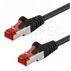 Patchcord S/FTP kat.6 PiMF linka czarny 7,5m Goobay