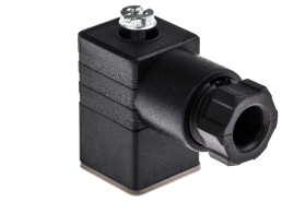 Złącze zaworu elektromagnetycznego C 2P+E 250 V AC Żeński LED: Nie dławnica PG7 Montaż na kablu RS PRO