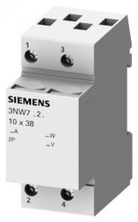 Podstawa bezpiecznikowa do wkł. cylindrycznych 10x38mm 32A 2P 3NW7023