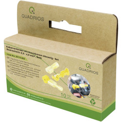 Quadrios 2011C404 Stub Connector 4-6mm&#xB2; 2 Pins 20pcs Yellow