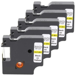 Taśma 5x D1 40918 do drukarki DYMO 9mm 7m żółta taśma czarny nadruk