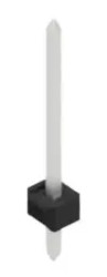 Pin header, 1 pole, pitch 2.54 mm, straight, black, 10058434